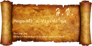 Hegedűs Viviána névjegykártya