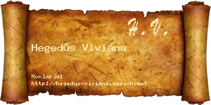 Hegedűs Viviána névjegykártya